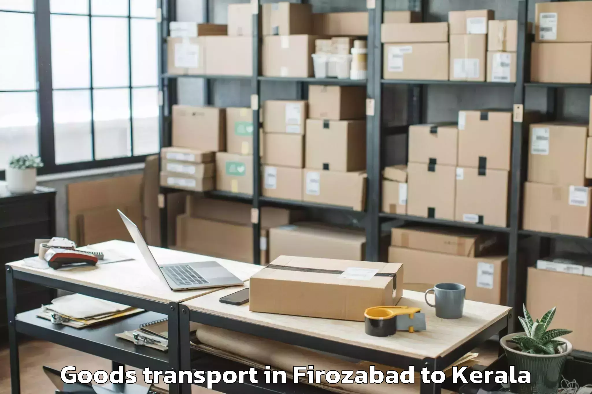 Book Your Firozabad to Kerala Kalamandalam Cheruthuru Goods Transport Today